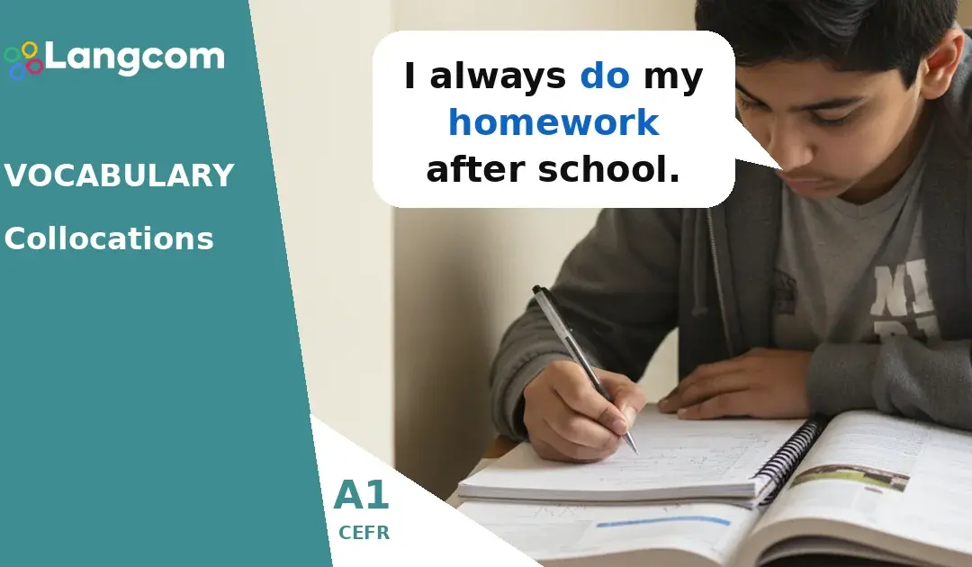 A1 English Collocations: Common Verbs and Their Partners