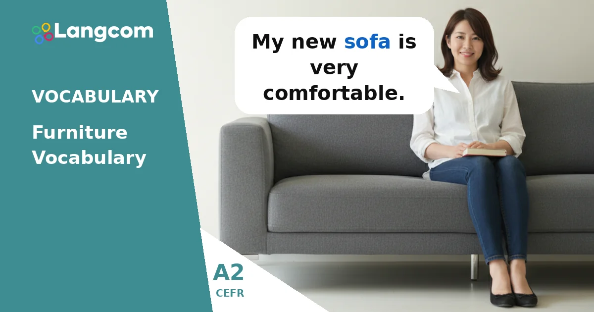 Essential Furniture Vocabulary for A2 English Learners — A2 English vocabulary lesson by Langcom