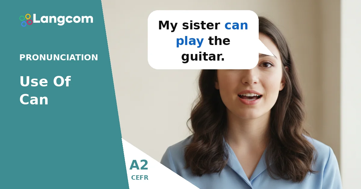 Mastering 'Can' and 'Can't': A2 Pronunciation Guide — A2 English pronunciation lesson by Langcom